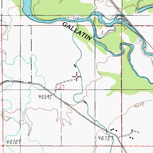 Topographic Map of 02N02E21ACDB01 Well, MT