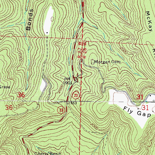 Topographic Map of Gap School (historical), AR