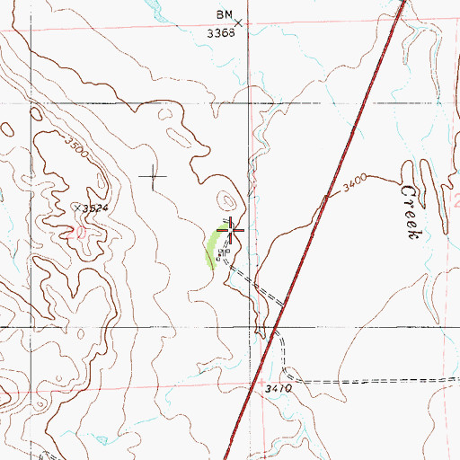 Topographic Map of 02N58E20DAA_01 Well, MT