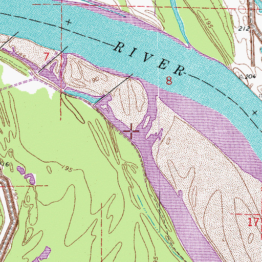 Topographic Map of Brunson Crossing, AR