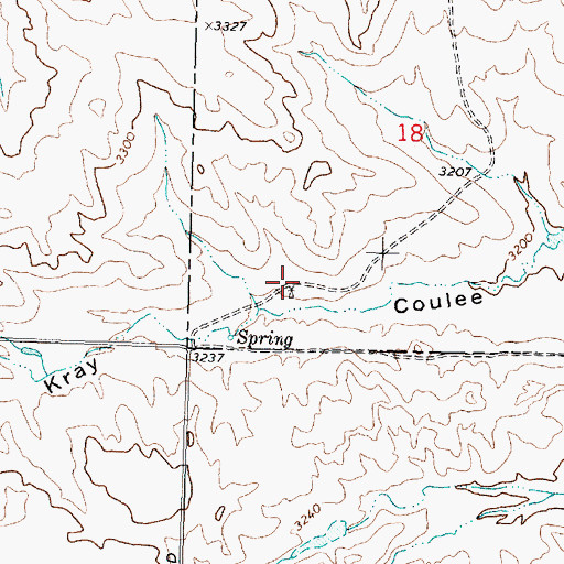 Topographic Map of 02N37E18CCAD01 Well, MT