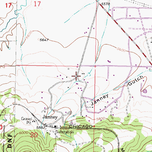 Topographic Map of 02N07W20A___01 Well, MT