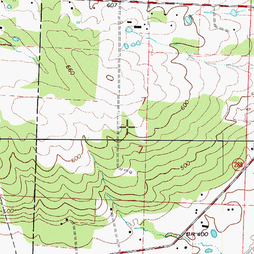 Topographic Map of Aetna Gas Field, AR