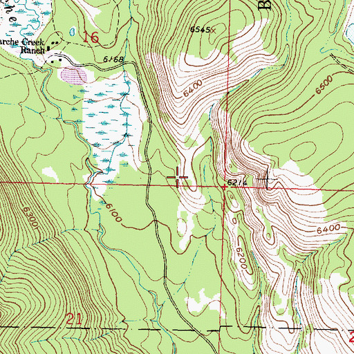 Topographic Map of 02N13W16DDC_01 Well, MT
