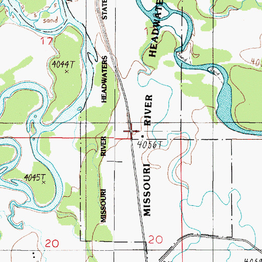 Topographic Map of 02N02E17DDCC01 Well, MT