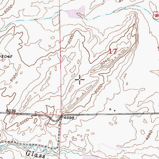 Topographic Map of 02N09E17C___01 Well, MT