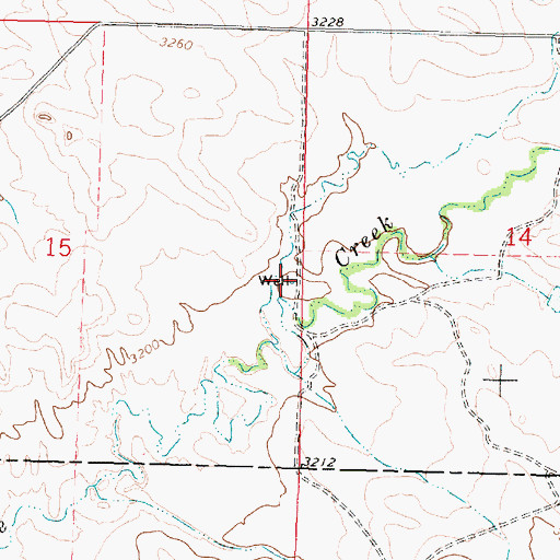 Topographic Map of 02N37E15DAAA01 Well, MT