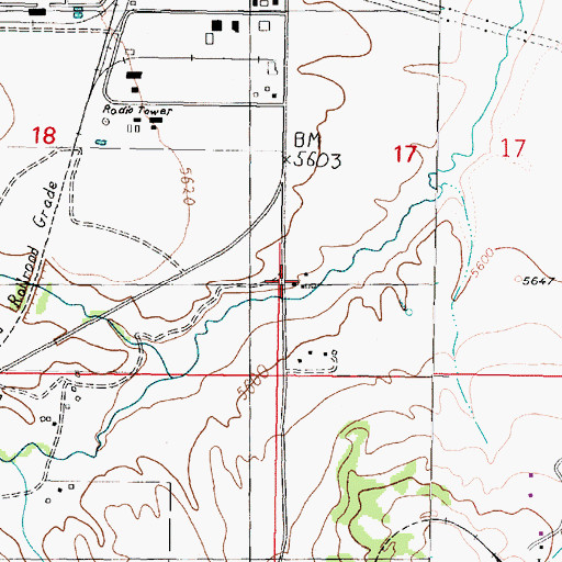 Topographic Map of 02N07W17CCB_01 Well, MT