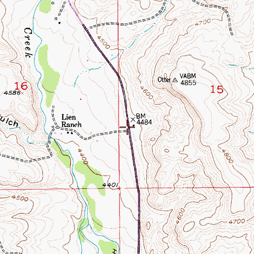 Topographic Map of 02N14E15CBCA01 Well, MT