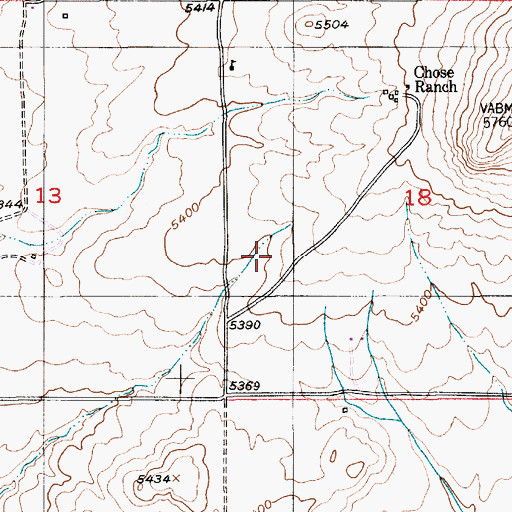 Topographic Map of 02N10E18CB__01 Well, MT