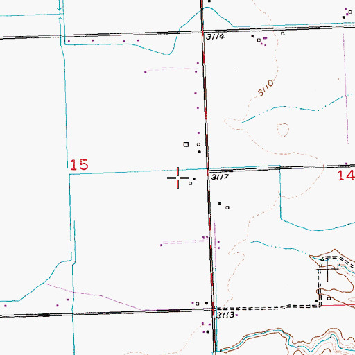 Topographic Map of 02N27E15DAAA01 Well, MT