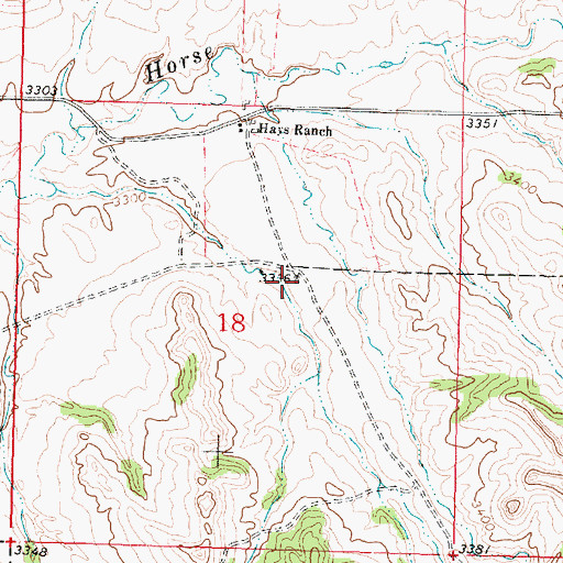 Topographic Map of 02N38E18ACDB01 Well, MT