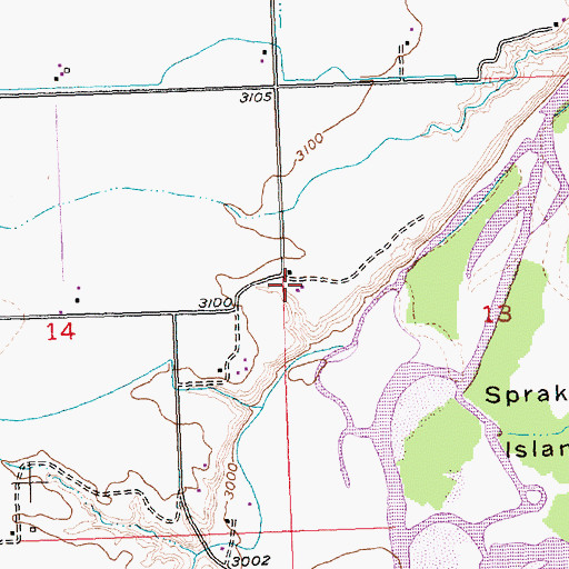 Topographic Map of 02N27E13BCCC01 Well, MT