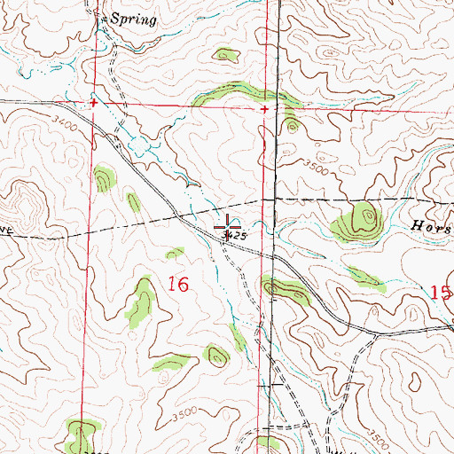 Topographic Map of 02N38E16ADAC01 Spring, MT