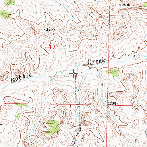 Topographic Map of 02N39E17DCAA01 Well, MT