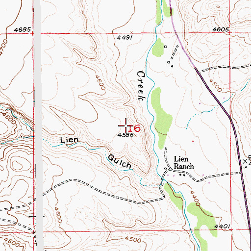 Topographic Map of 02N14E16____01 Well, MT