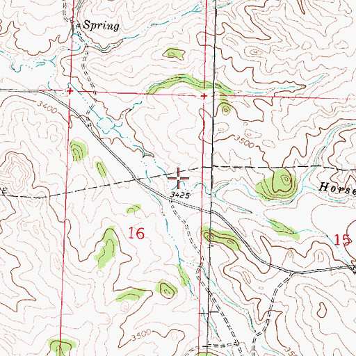 Topographic Map of 02N38E16ADAC01 Spring, MT