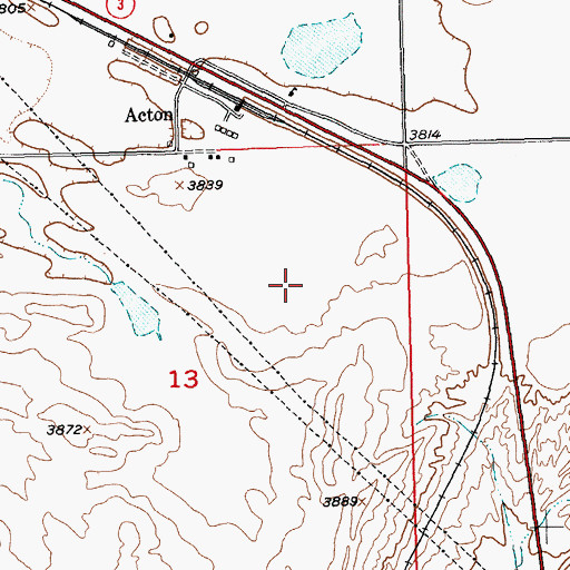 Topographic Map of 02N24E13A___01 Well, MT