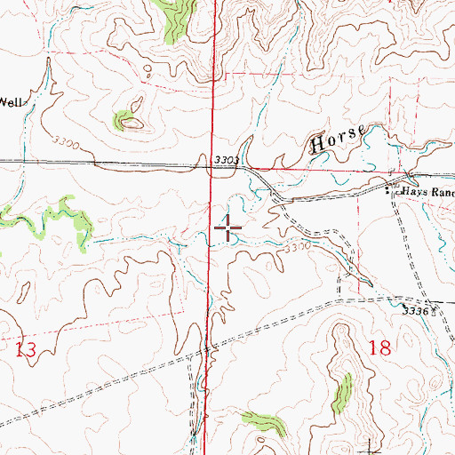Topographic Map of 02N38E18BBCC01 Spring, MT