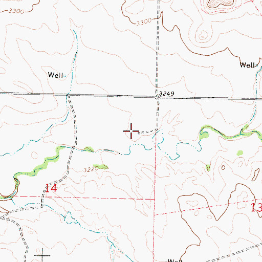 Topographic Map of 02N37E14ABBB01 Well, MT