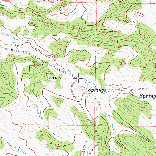 Topographic Map of 02N40E18DABD01 Spring, MT