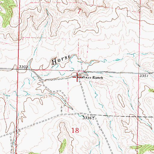 Topographic Map of 02N38E18ABBB01 Well, MT