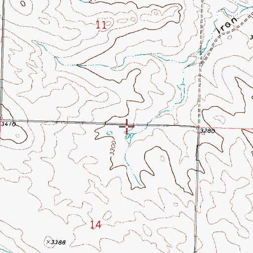 Topographic Map of 02N36E14ABAB01 Spring, MT