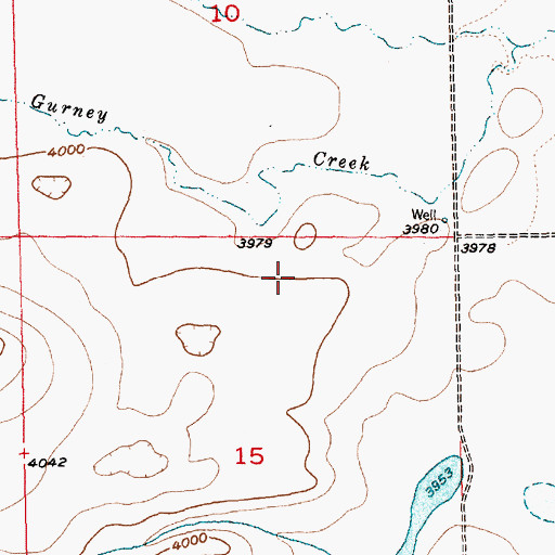 Topographic Map of 02N20E15BAAD01 Well, MT