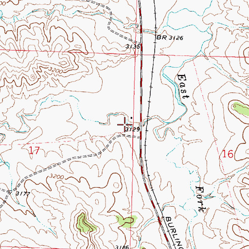 Topographic Map of 02N40E17ADAD01 Spring, MT