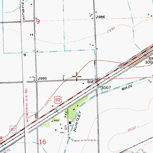 Topographic Map of 02N28E09DDCD01 Well, MT