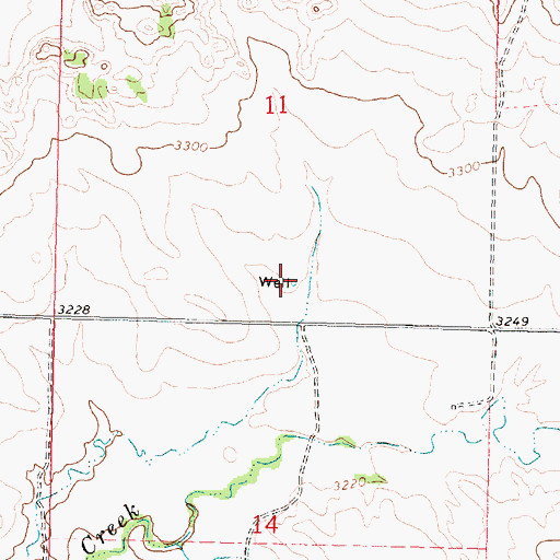 Topographic Map of 02N37E11DCCB01 Well, MT