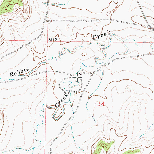 Topographic Map of 02N39E14BDBB01 Well, MT
