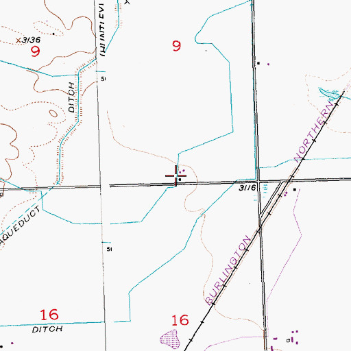 Topographic Map of 02N27E09DCDD01 Well, MT