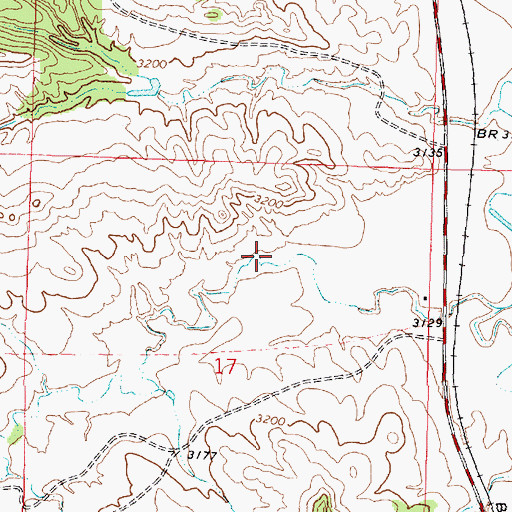 Topographic Map of 02N41E17ABCD01 Well, MT
