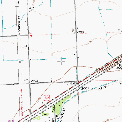 Topographic Map of 02N28E09DDBA01 Well, MT