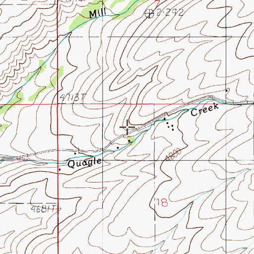 Topographic Map of 02N05E18BA__01 Well, MT