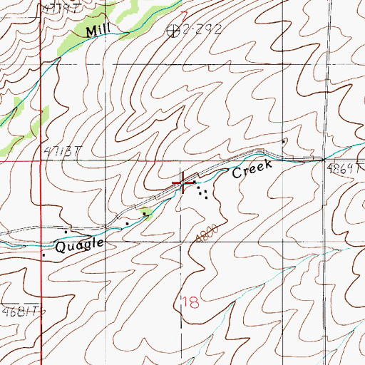 Topographic Map of 02N05E18ABBB01 Well, MT