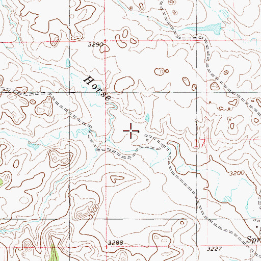 Topographic Map of 02N60E17BCDC01 Well, MT