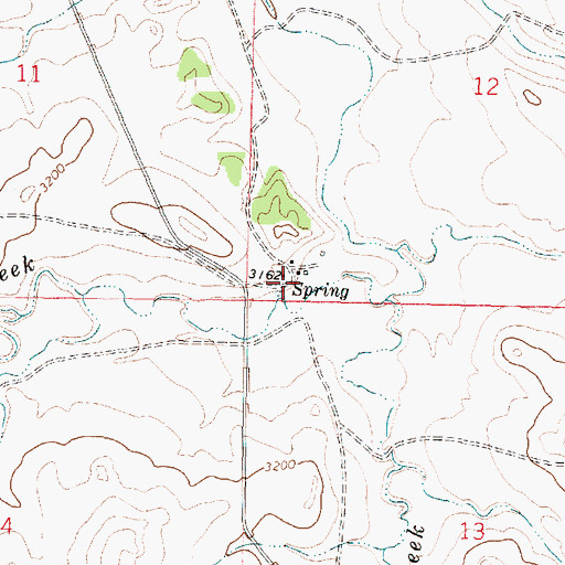 Topographic Map of 02N39E12CCCD01 Well, MT