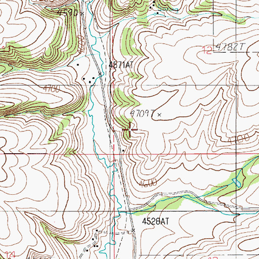 Topographic Map of 02N04E12CC__01 Well, MT