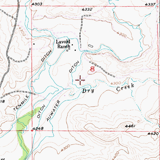 Topographic Map of 02N15E08CAAC01 Well, MT