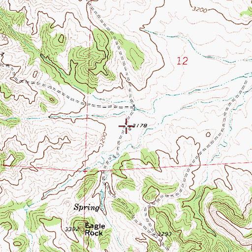 Topographic Map of 02N41E12CCAD01 Well, MT