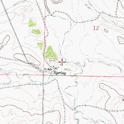 Topographic Map of 02N39E12C___01 Well, MT