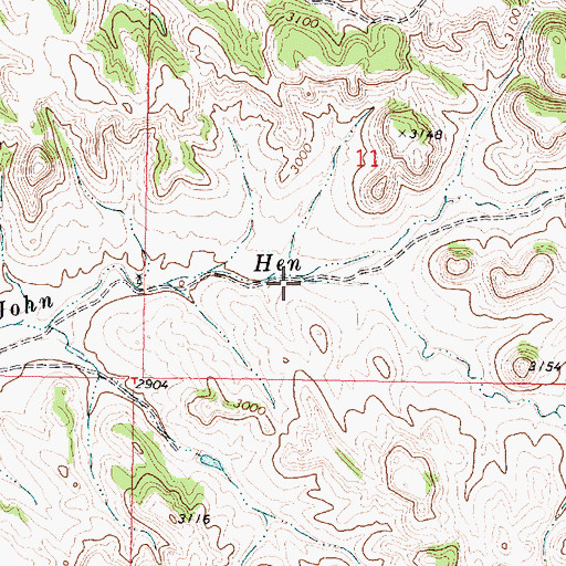 Topographic Map of 02N43E10DDAA01 Well, MT