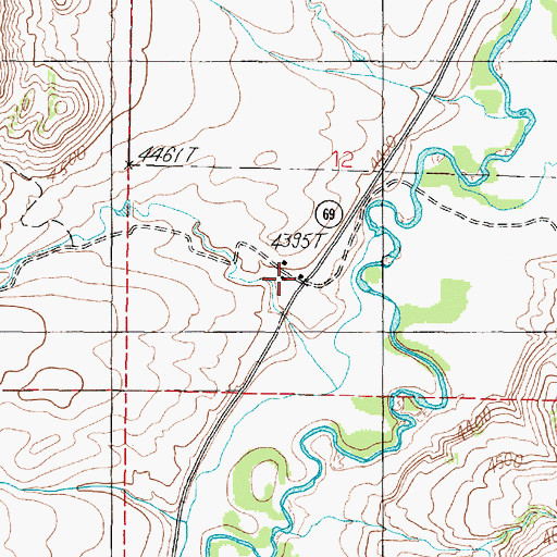 Topographic Map of 02N03W12CADC01 Well, MT