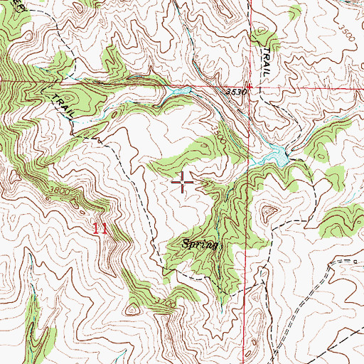 Topographic Map of 02N38E11ADBC01 Spring, MT