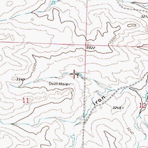Topographic Map of 02N36E11ADAA01 Well, MT