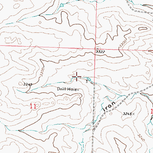 Topographic Map of 02N36E11AACD01 Spring, MT