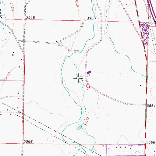 Topographic Map of 02N07W09BDD_02 Well, MT