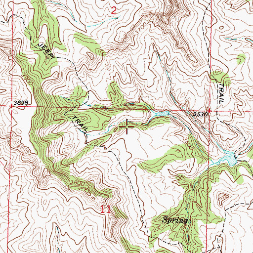 Topographic Map of 02N38E11ABBD01 Spring, MT